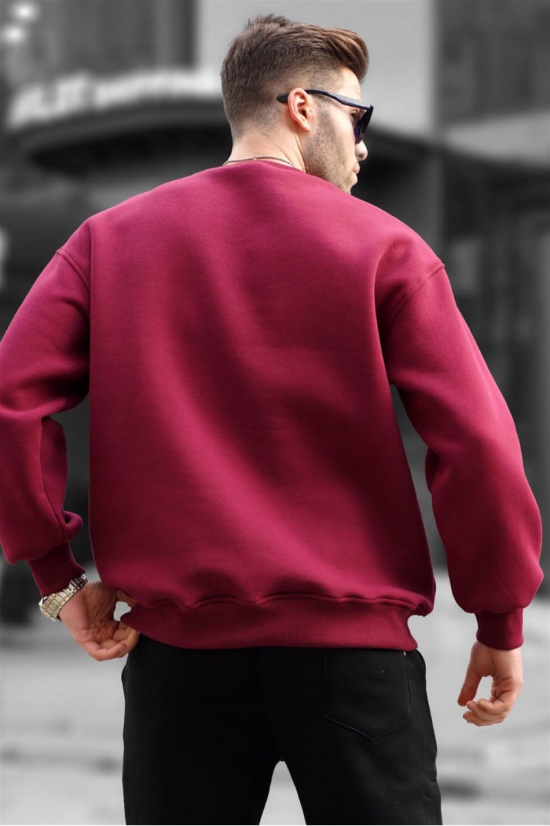 Mens Sweatshirt - Claret Red - 6048
