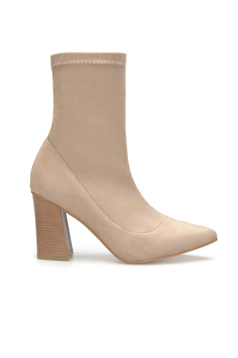Women's Heeled Boots - Beige - DS Kate
