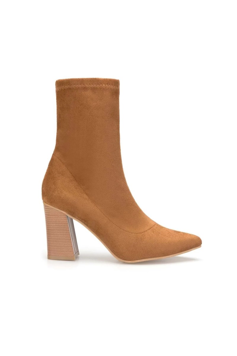 Women's Heeled Boots - Tan - DS Kate