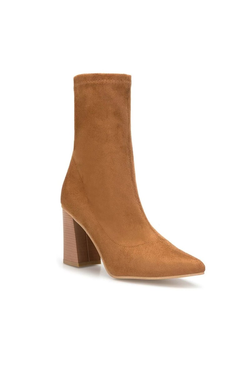 Women's Heeled Boots - Tan - DS Kate