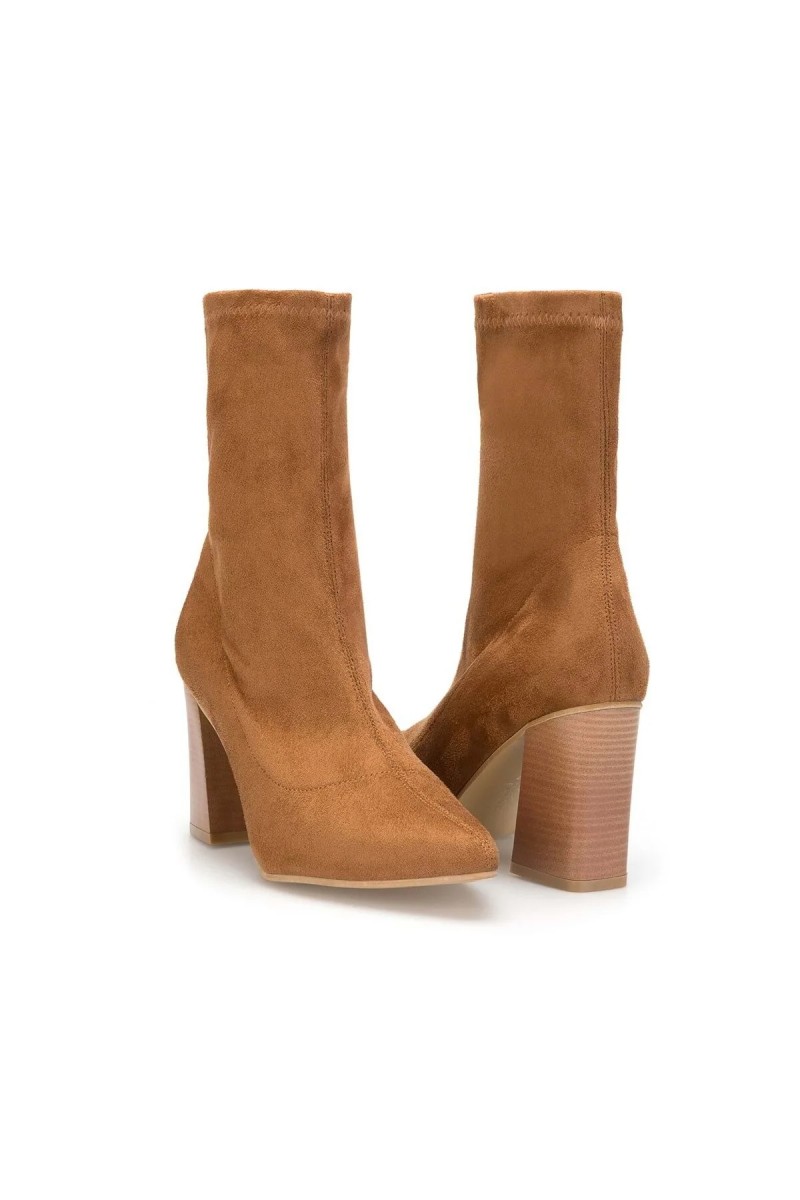 Women's Heeled Boots - Tan - DS Kate