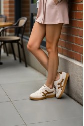 Womens Sneakers - Beige Tan - Ruby
