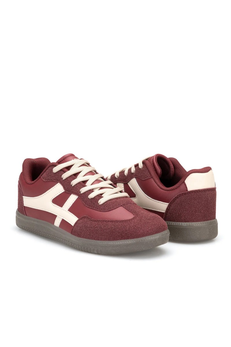 Womens Sneakers - Claret Red - Ruby