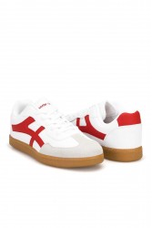 Womens Sneakers - White Red - Ruby
