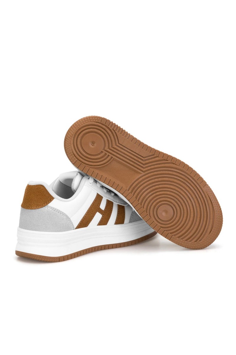 Women's Sneakers - White Tan - DS Sage