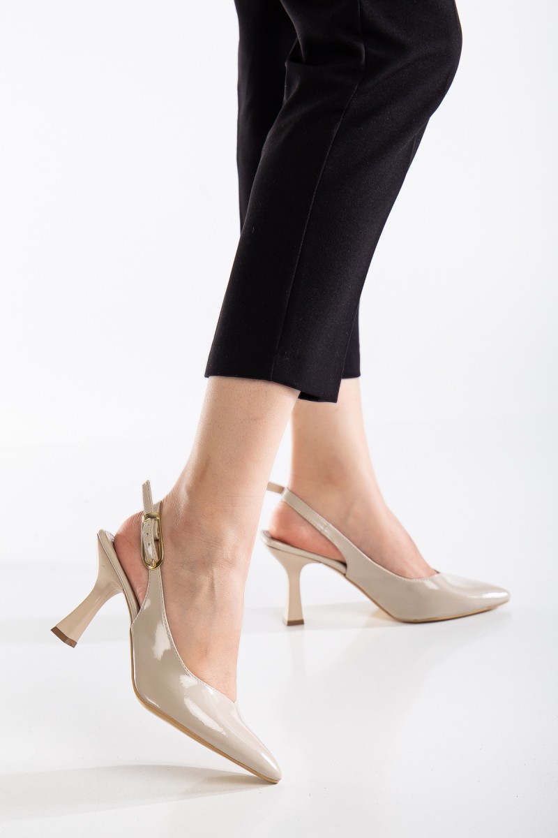 Mid Heel Shoes - Reya - Beige