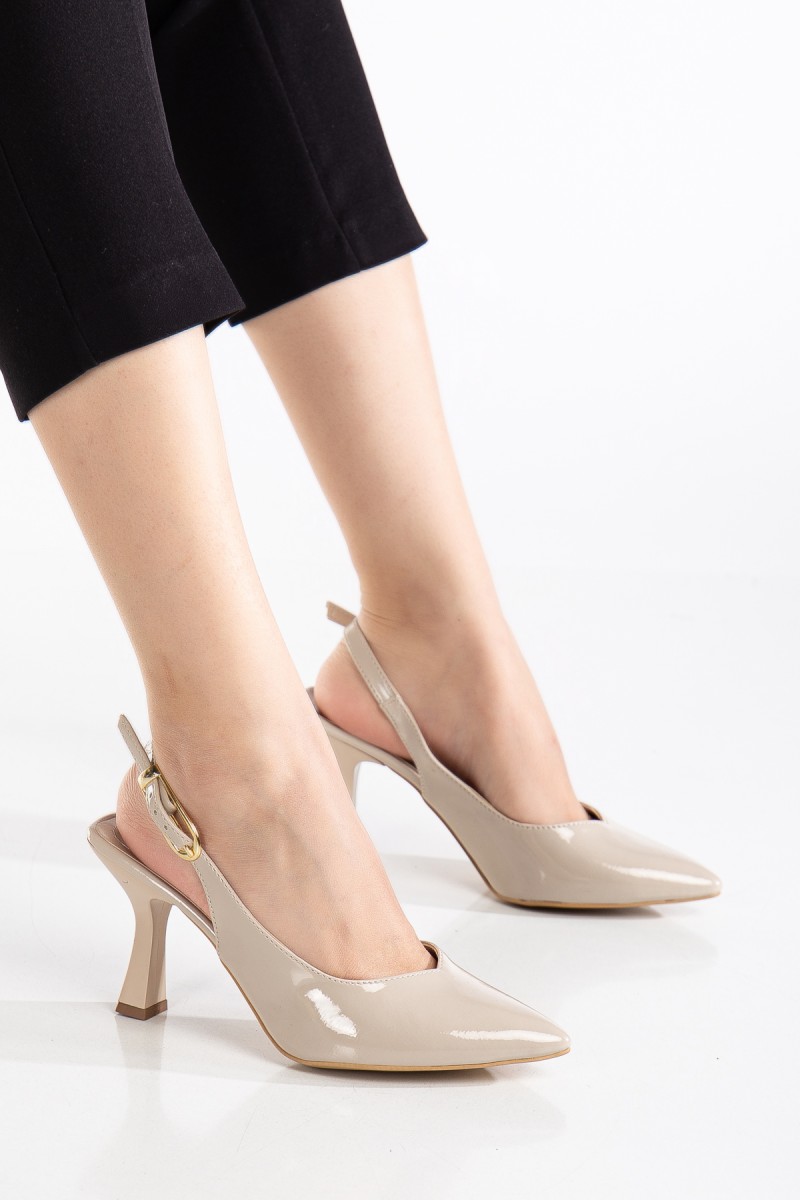 Mid Heel Shoes - Reya - Beige