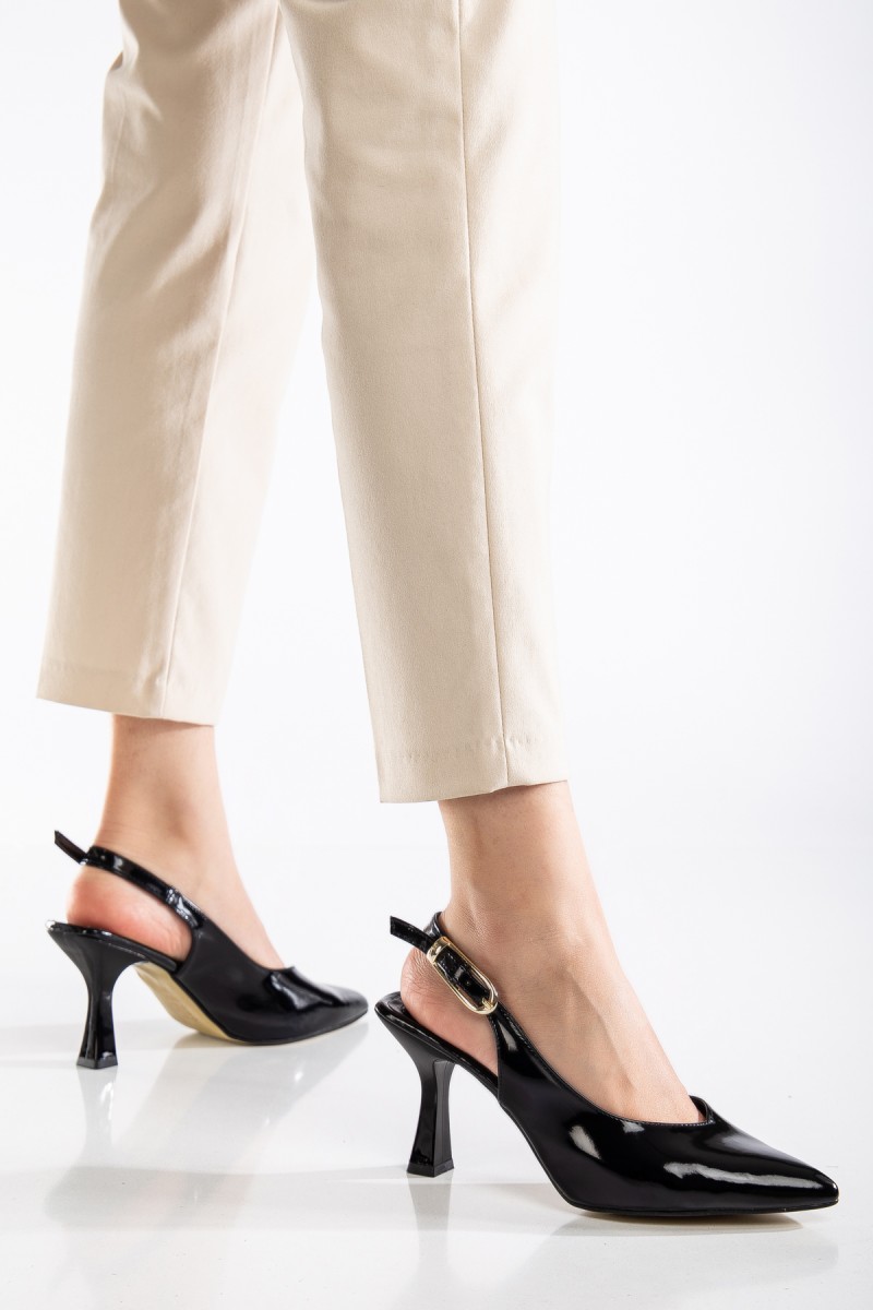 Mid Heel Shoes - Reya - Black