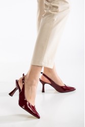 Mid Heel Shoes - Reya - Red
