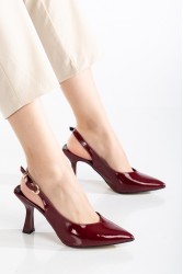 Mid Heel Shoes - Reya - Red