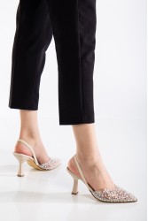 Mid Heel Shoes - Poppy - Beige