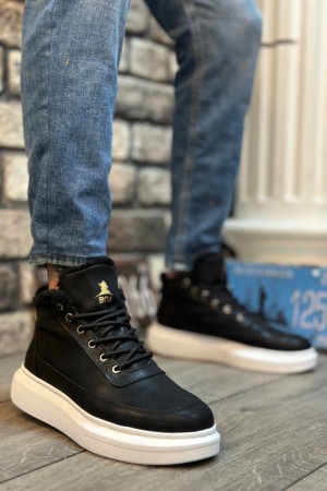 Mens Boots - Black White - 0151