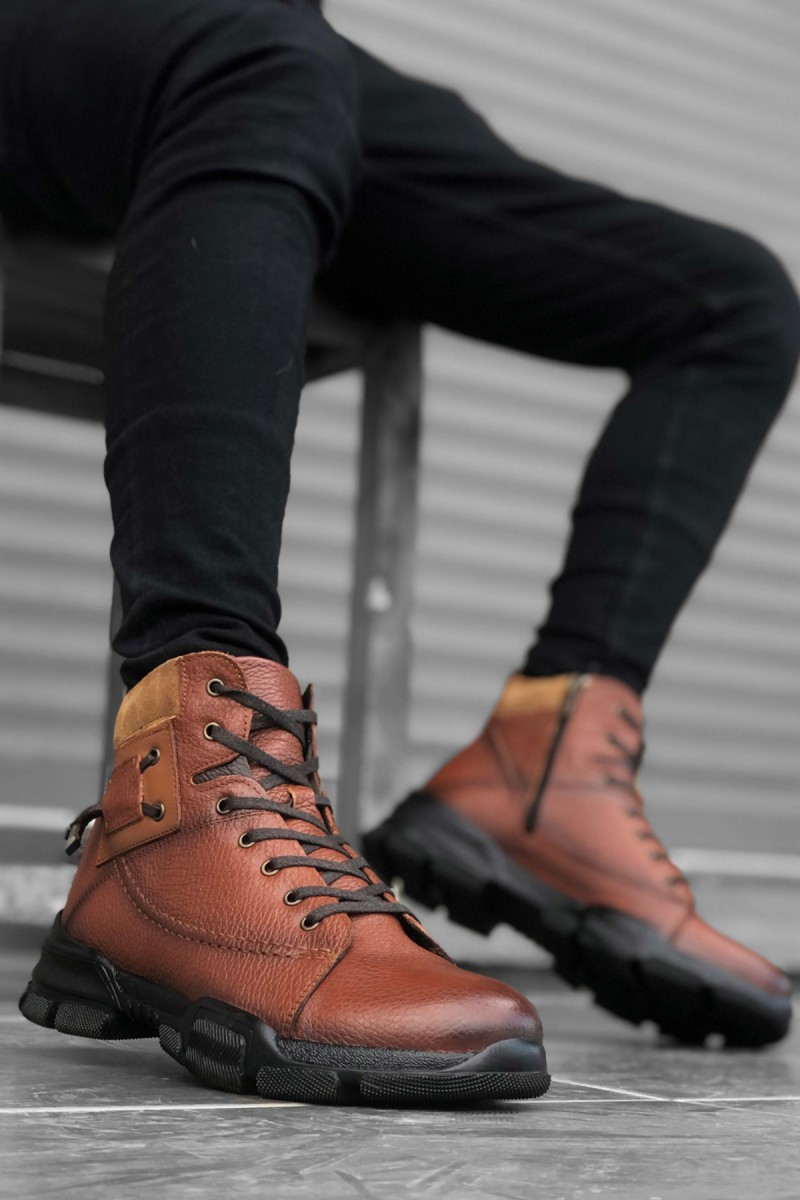 Mens Boots - Tan - 0184