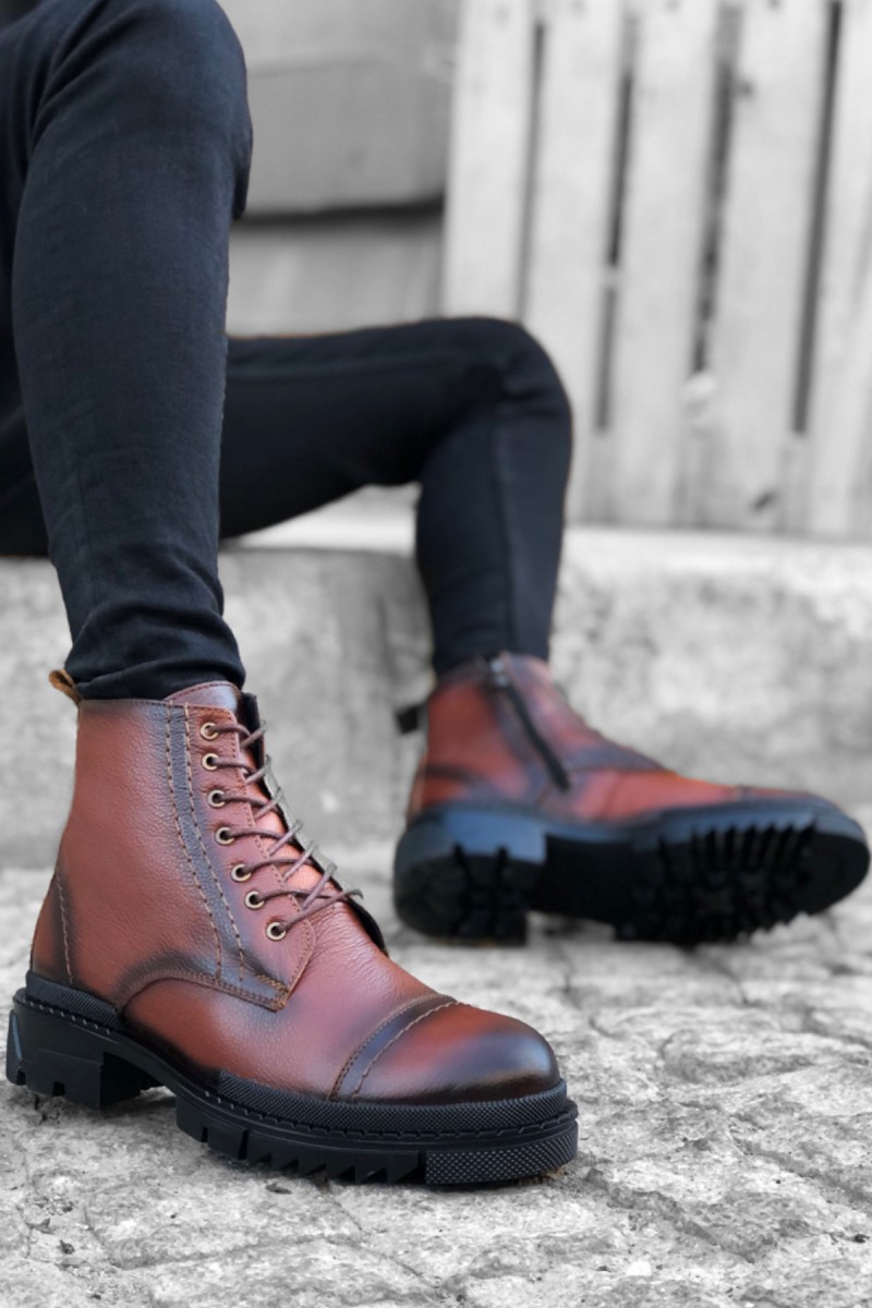 Mens Boots - Tan - 0187