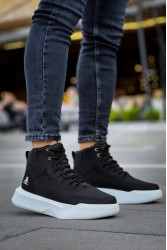 Mens Boots - Black White - 0192