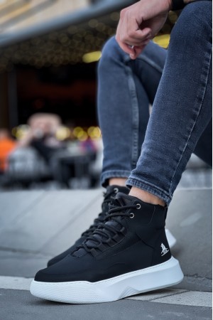 Mens Boots - Black White - 0192