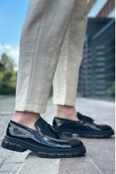 Mens Loafer - Black Patent Leather - 0240