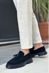Mens Loafer - Black Suede - 0240