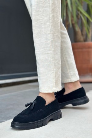 Mens Loafer - Black Suede - 0240