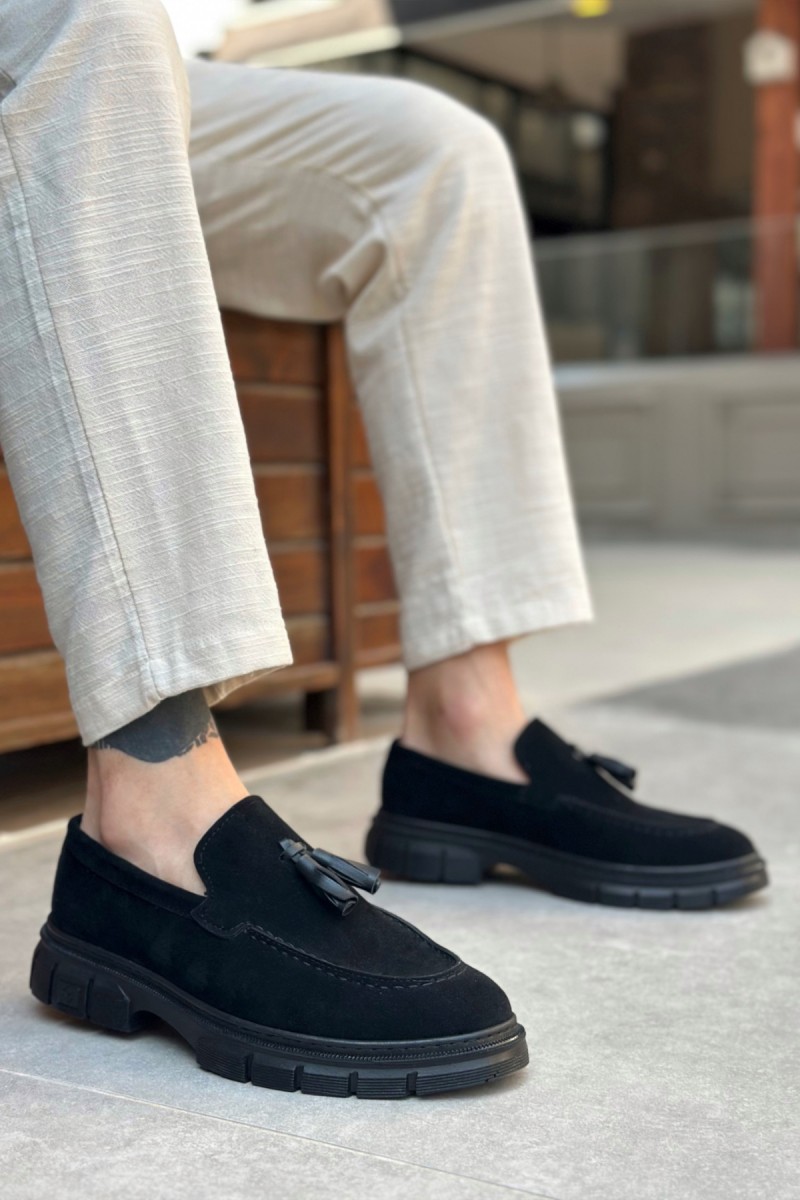 Mens Loafer - Black Suede - 0240