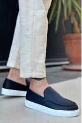 Mens Loafer - Black White - 0241