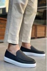 Mens Loafer - Black White - 0241