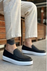 Mens Loafer - Black White - 0241