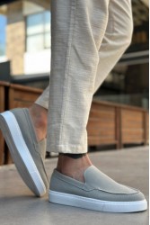 Mens Loafer - Gray Suede - 0241