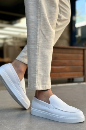 Mens Loafer - White - 0241