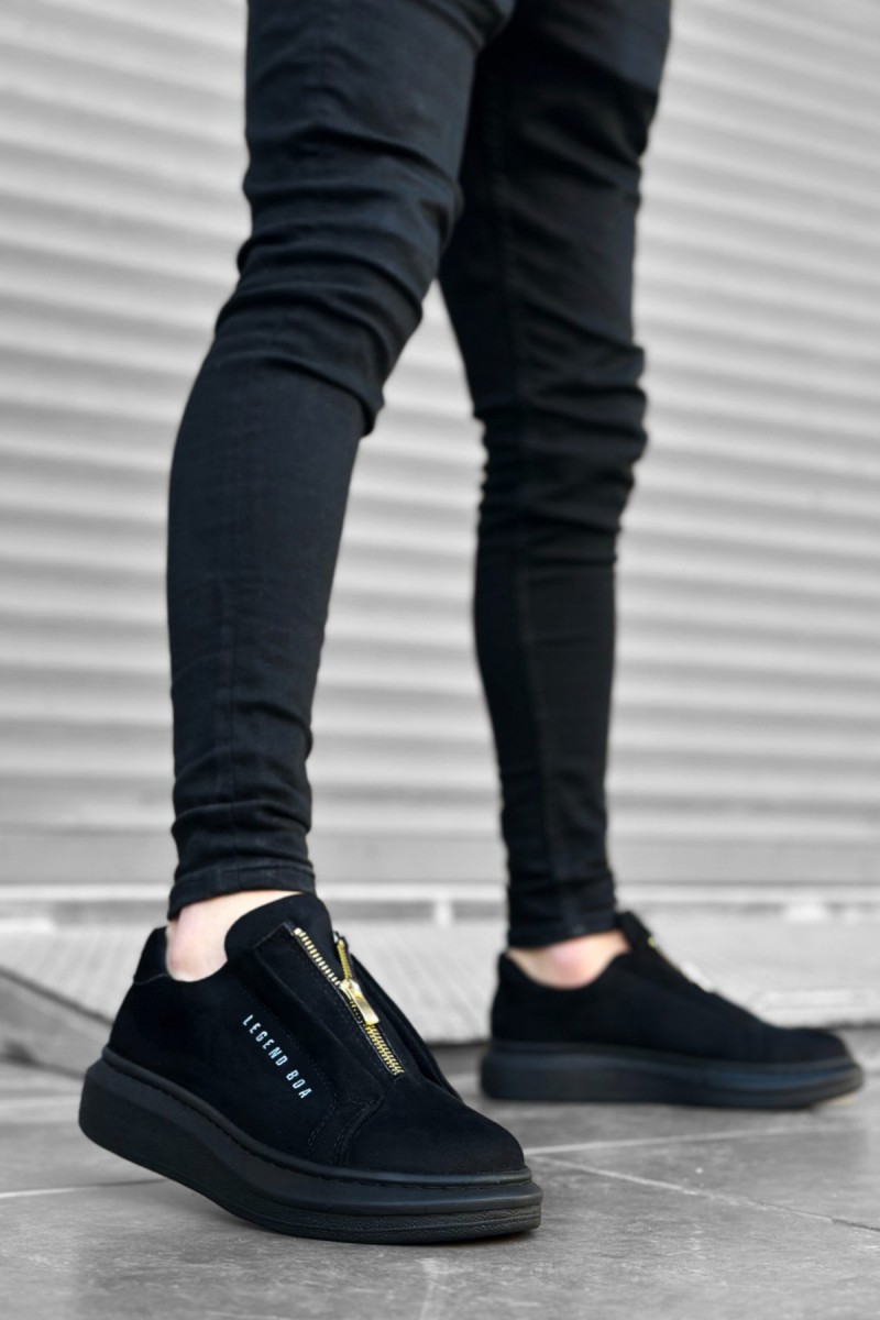 Mens Sneakers - Black Suede - 0310