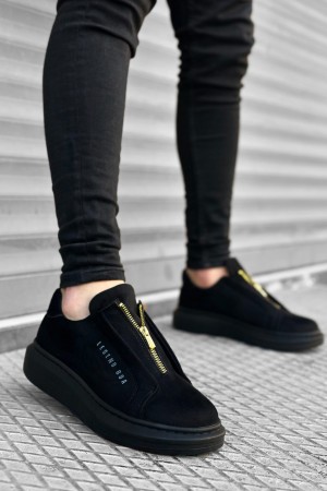 Mens Sneakers - Black Suede - 0310