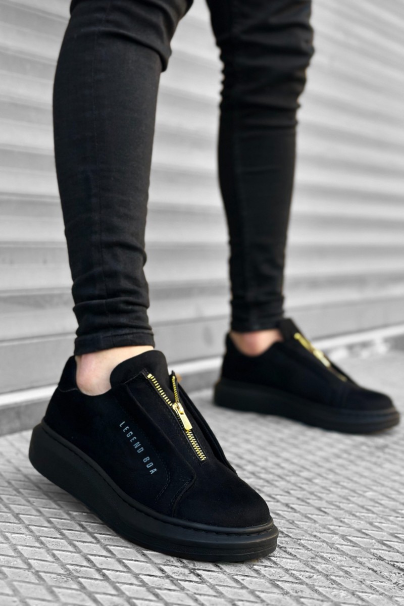 Mens Sneakers - Black Suede - 0310