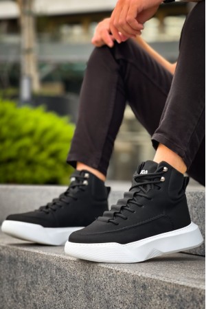 Mens Boots - Black White - 0321
