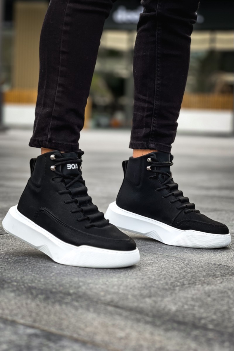 Mens Boots - Black White - 0321