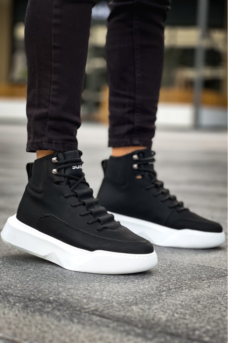 Mens Boots - Black White - 0321
