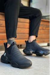 Mens High Top Sneakers - Black - 0401 Mens High Top Sneakers - Black - 0401