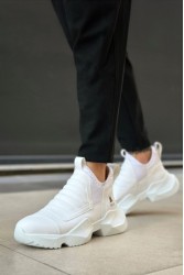 Mens High Top Sneakers - White - 0401