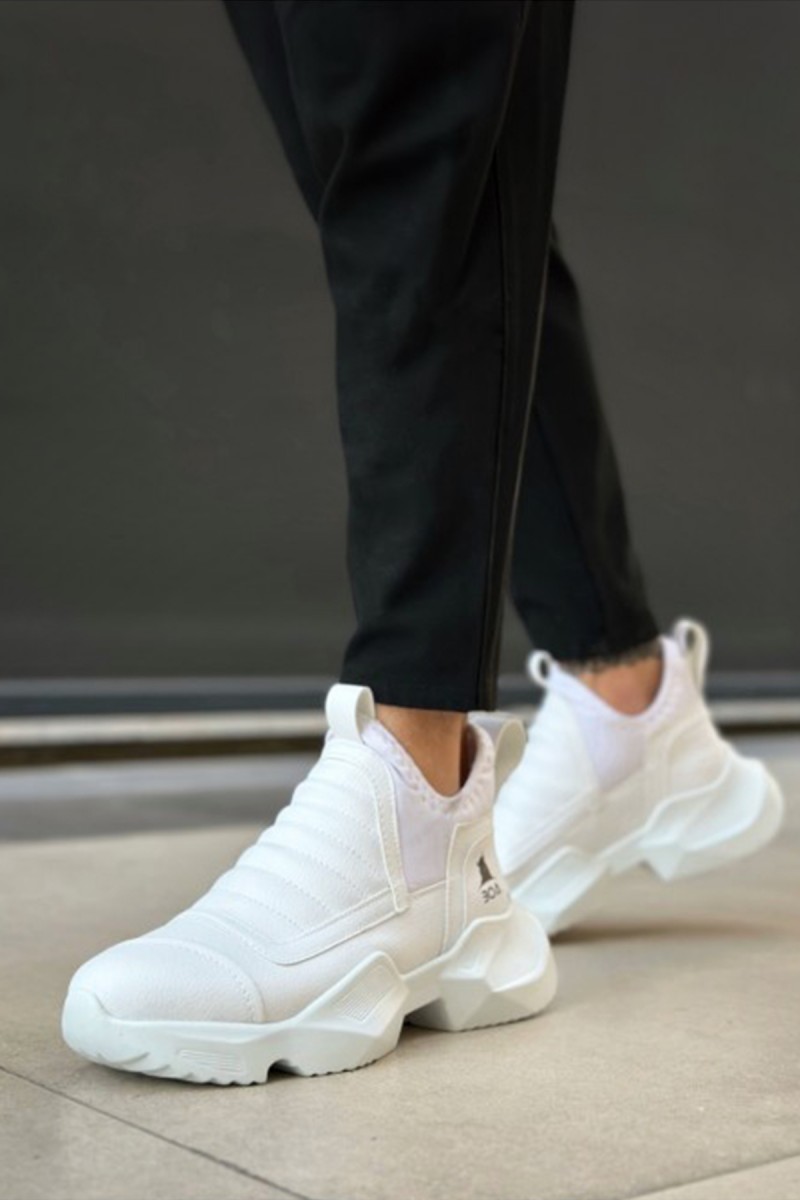 Mens High Top Sneakers - White - 0401