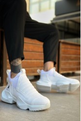 Mens High Top Sneakers - White - 0401