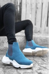 Mens High Top Sneakers - Blue - 0444