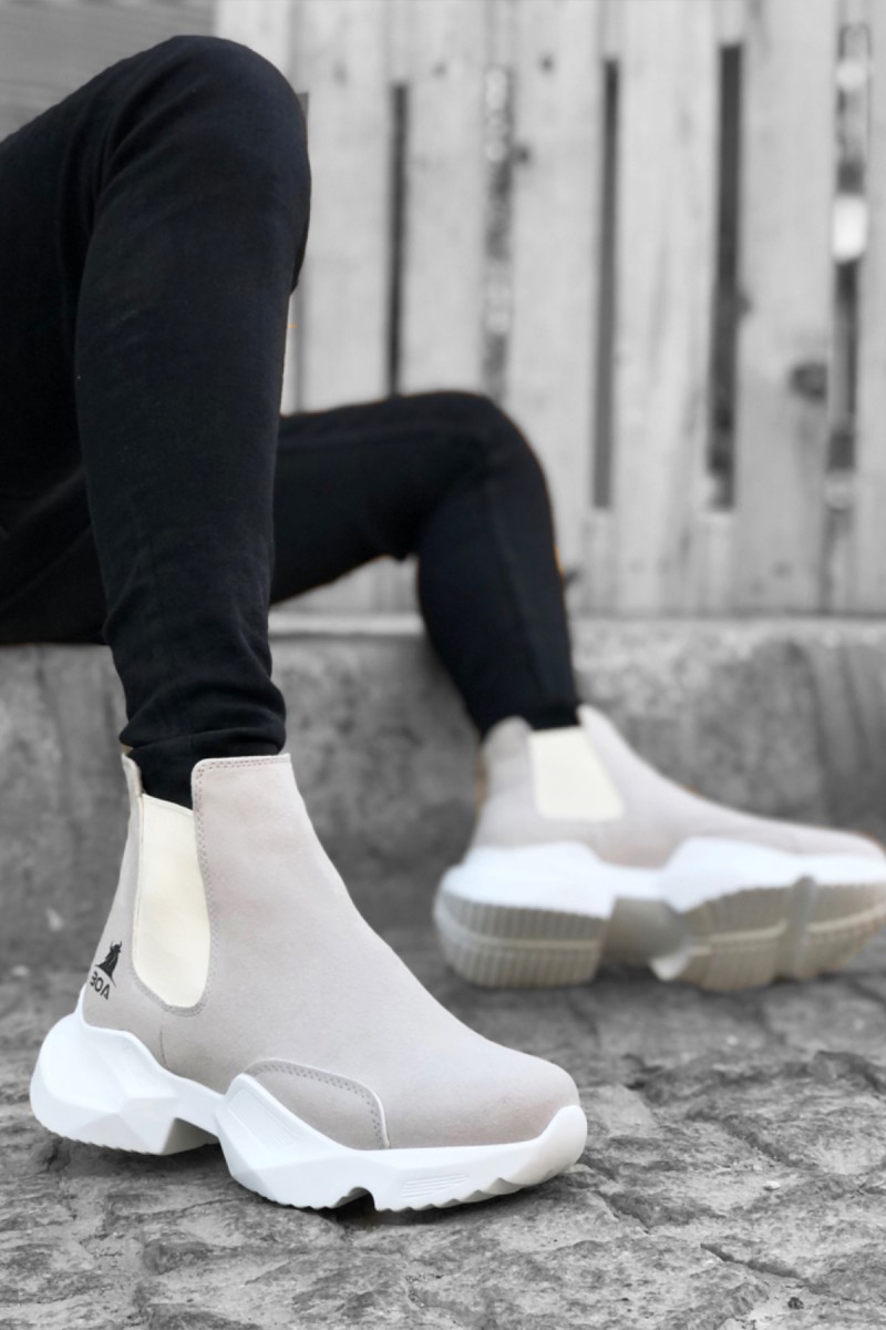 Mens High Top Sneakers - Gray - 0444