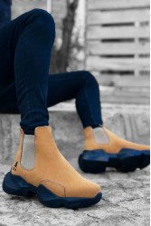 Mens High Top Sneakers - Camel - 0444
