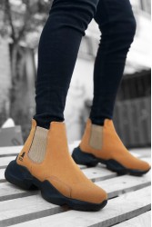 Mens High Top Sneakers - Camel - 0444