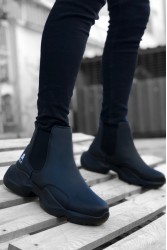 Mens High Top Sneakers - Black - 0444