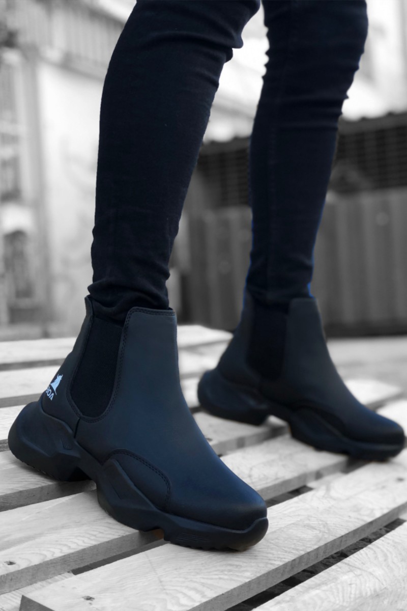 Mens High Top Sneakers - Black - 0444