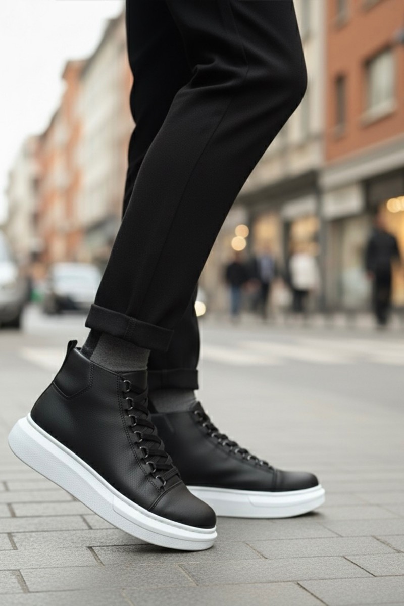 Men’s Boots - Black White - 0713 Men’s Boots - Black White - 0713