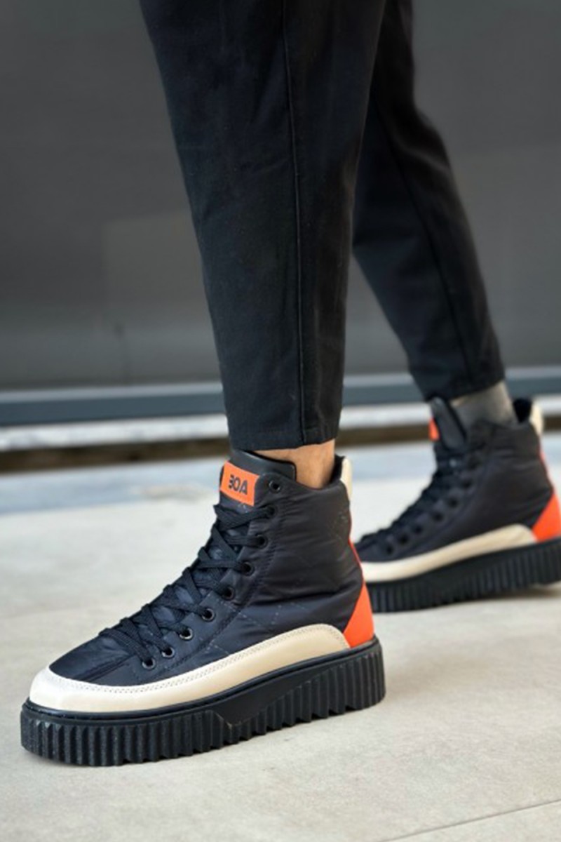 Men’s Boots - Black Orange - 0811 Men’s Boots - Black Orange - 0811