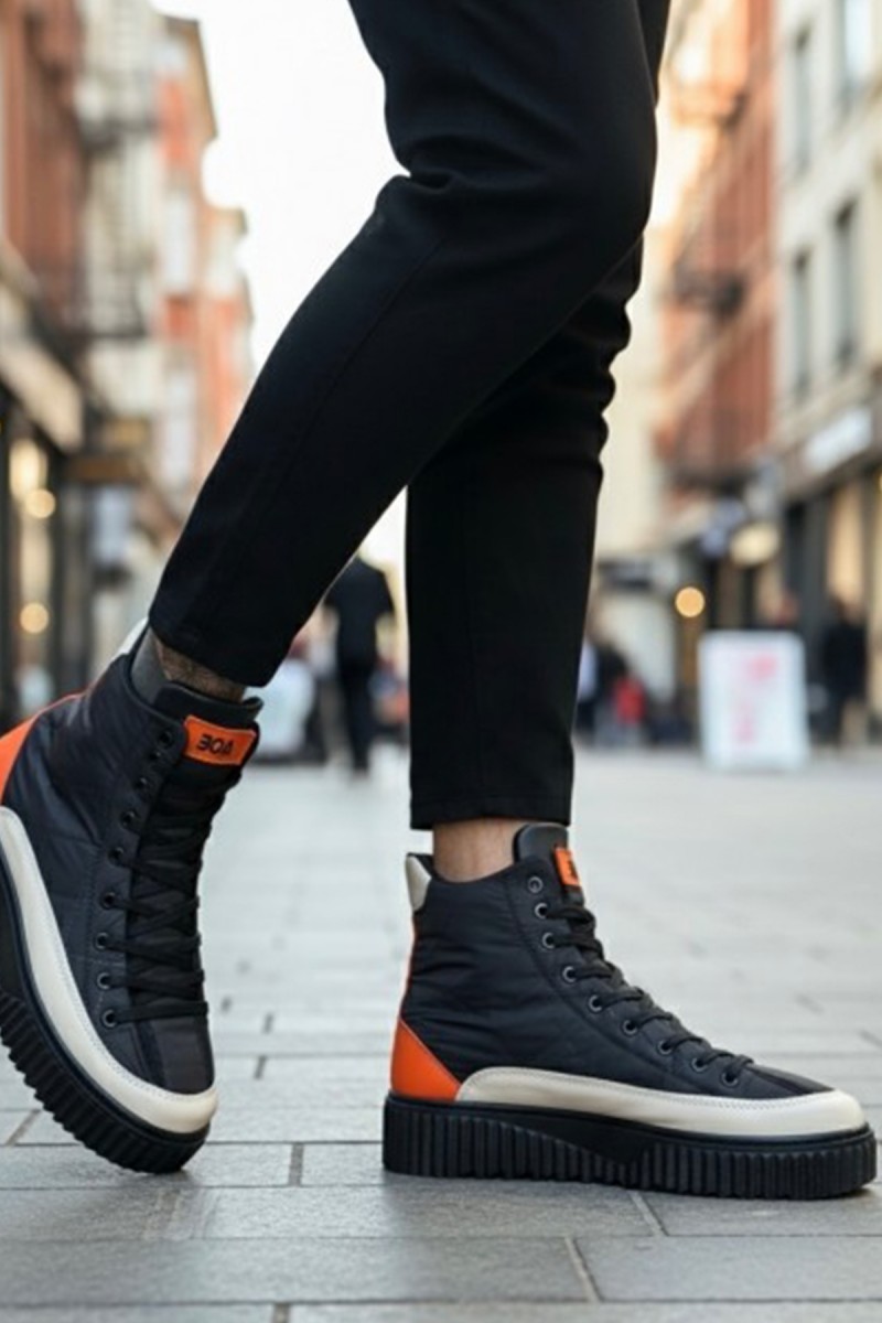 Men’s Boots - Black Orange - 0811 Men’s Boots - Black Orange - 0811
