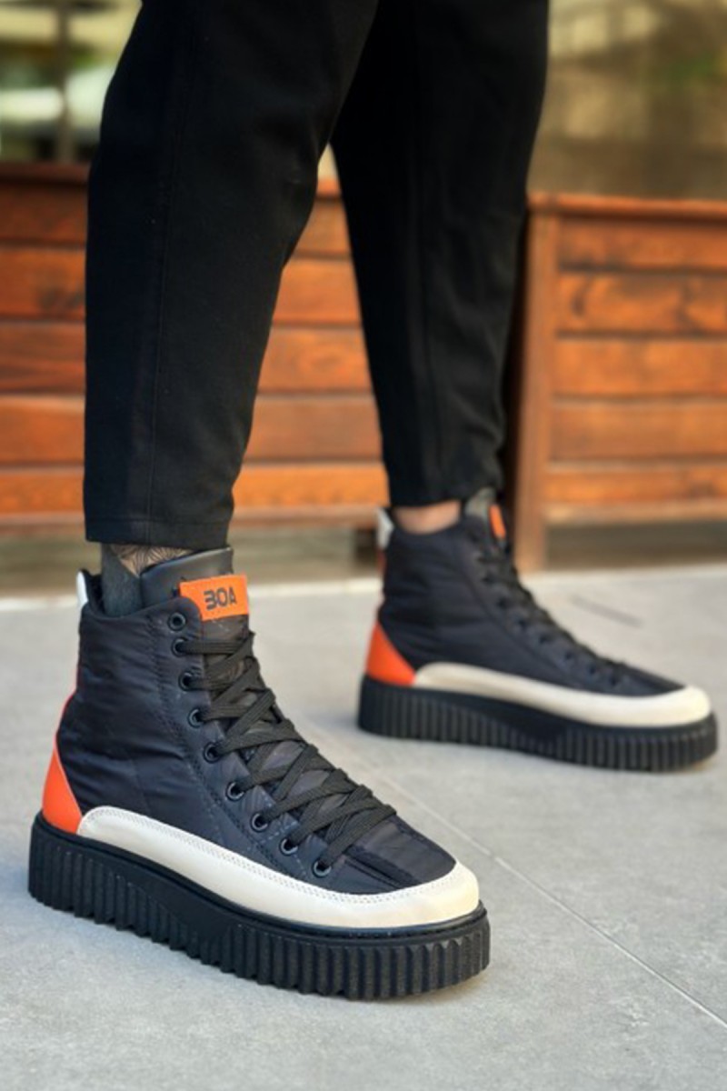 Men’s Boots - Black Orange - 0811 Men’s Boots - Black Orange - 0811