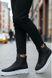 Men’s Boots - Black White - 0811 Men’s Boots - Black White - 0811